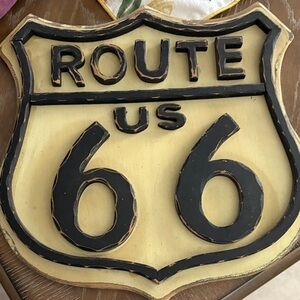 Route 66 Black and Tan Art & Decals Wall Decor